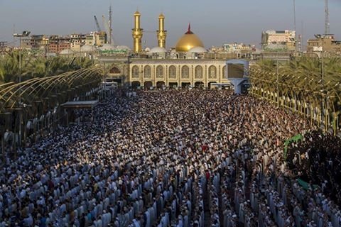 Kərbəlada əzəmətli Qurban bayramı namazı (Foto)