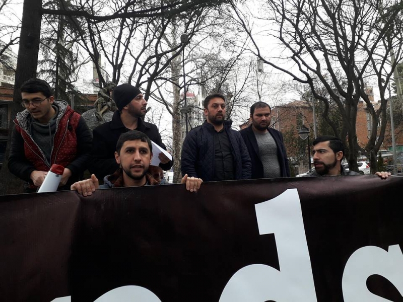 BMT-nin Tbilisidəki binası qarşısında Səudiyyənin Yəmənə etdiyi zülmə qarşı aksiya keçirilib (Foto-Video)