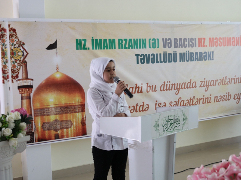 İmam Rzanın (ə) və Hz. Məsumənin (s.ə) mübarək mövludları münasibəti ilə mövlud tədbiri keçirildi (Foto)