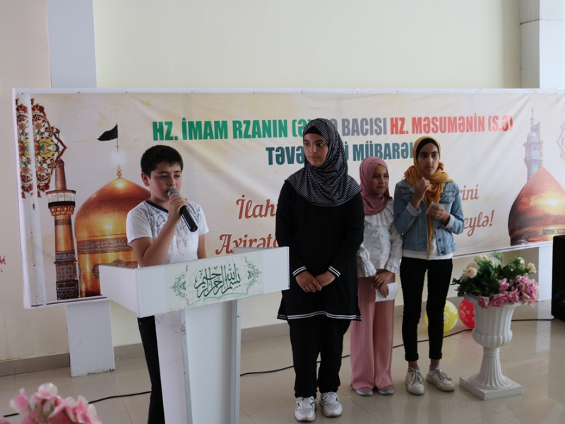 İmam Rzanın (ə) və Hz. Məsumənin (s.ə) mübarək mövludları münasibəti ilə mövlud tədbiri keçirildi (Foto)