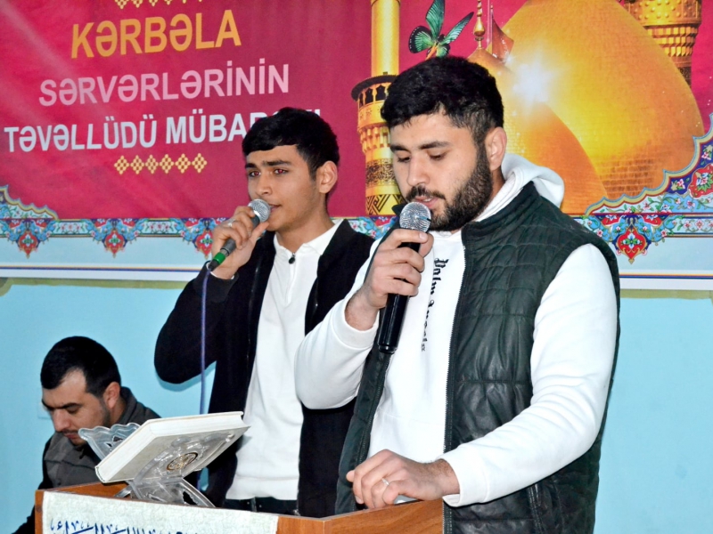 MARNEULİDƏ KƏRBƏLA SƏRVƏRLƏRİNİN TƏVƏLLÜDÜ MÜNASİBƏTİ İLƏ TƏDBİR KEÇİRİLİB (Foto)